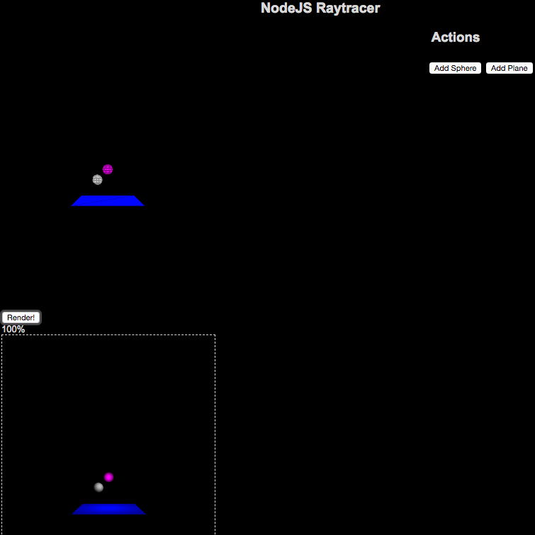 JavaScript RayTracer screenshot
